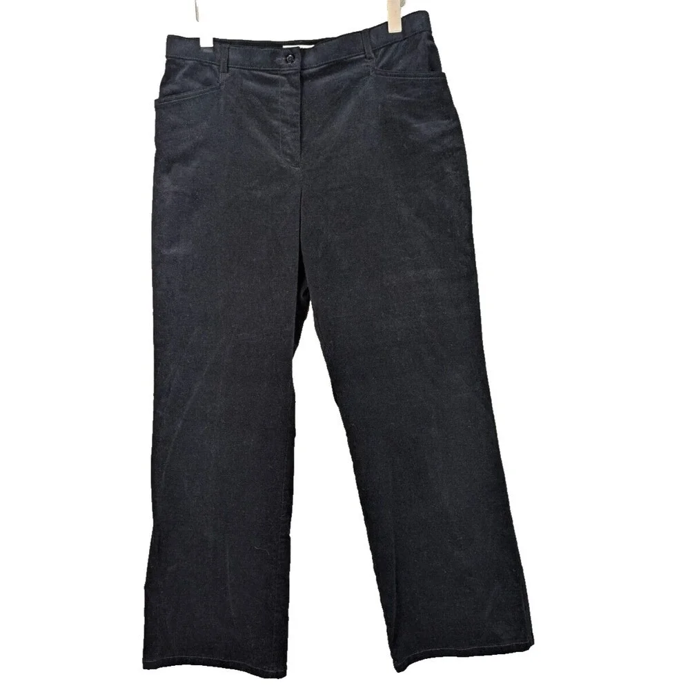 Orvis Chino Velvet Pants Women's 10P Black Straight Leg Stretch Classic‎ Travel